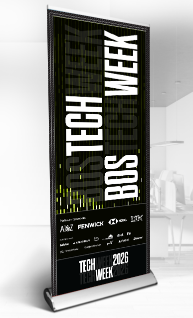 Boston 2026 Tech Week Pop Up Banner